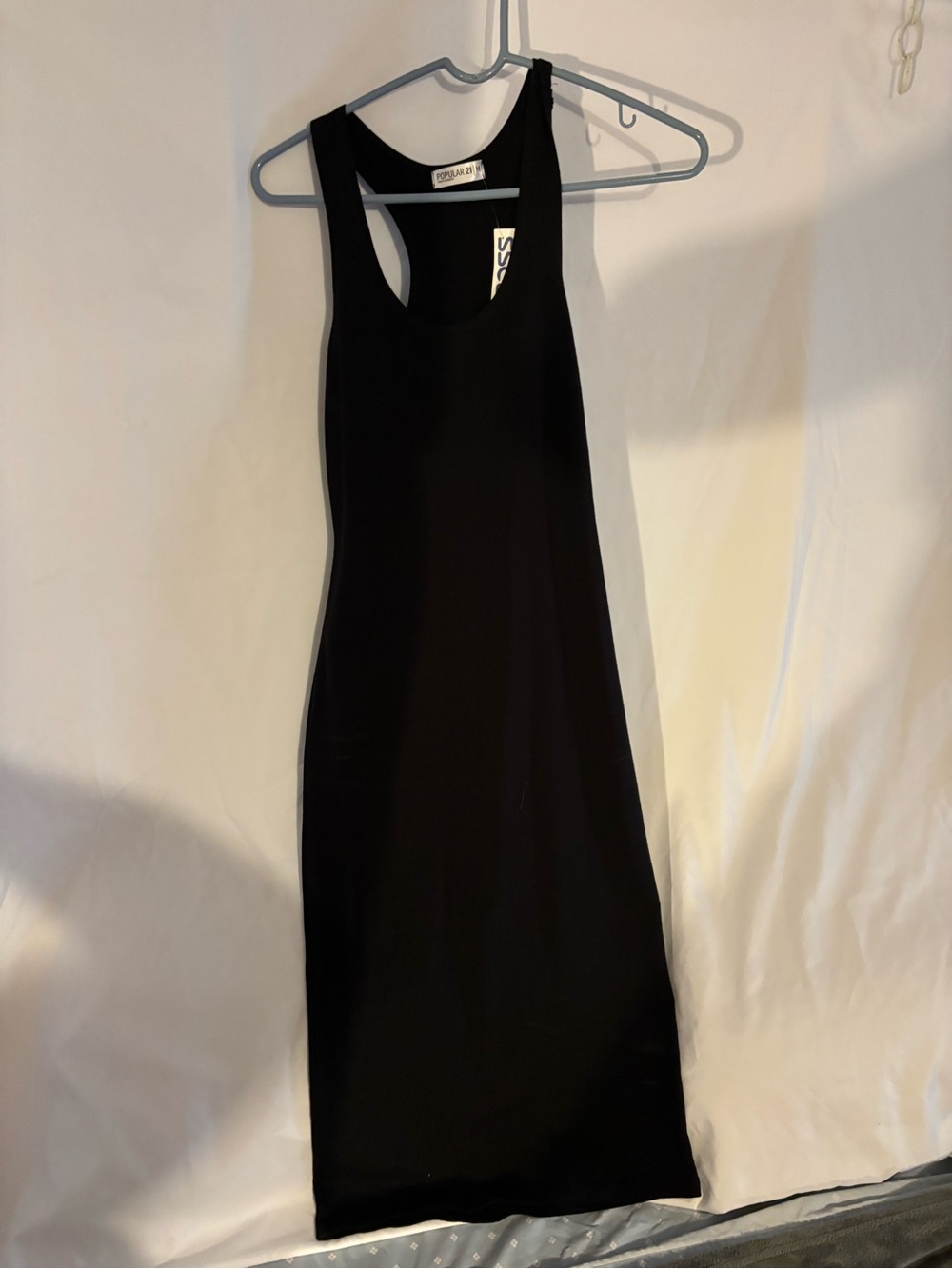 ASOS Black Racerback Midi Slip Dress